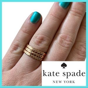 Kate Spade Stackable Rose Gold Ring Set